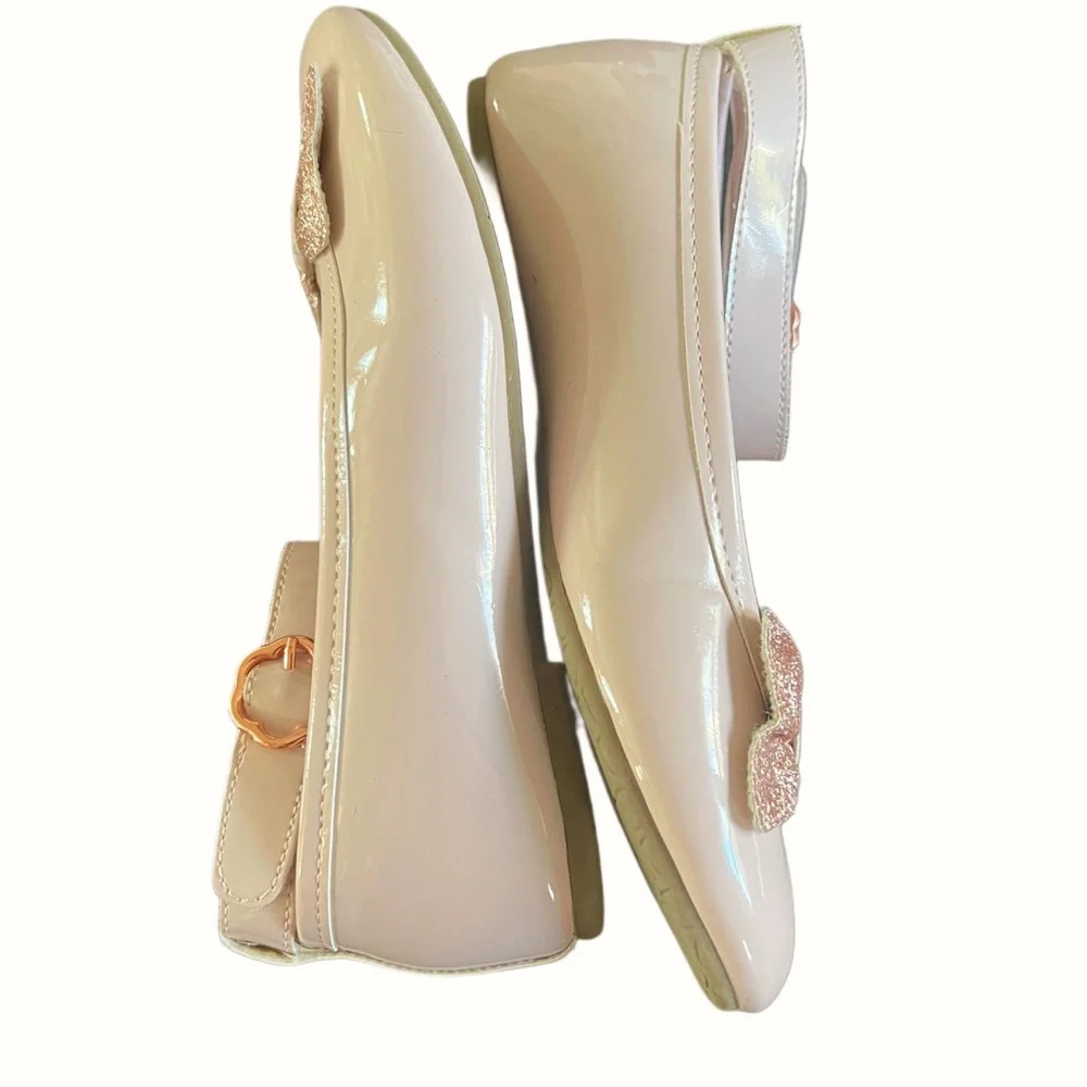 Rachael Girls Rose Beige Patent Beth Mary Janes Size 2